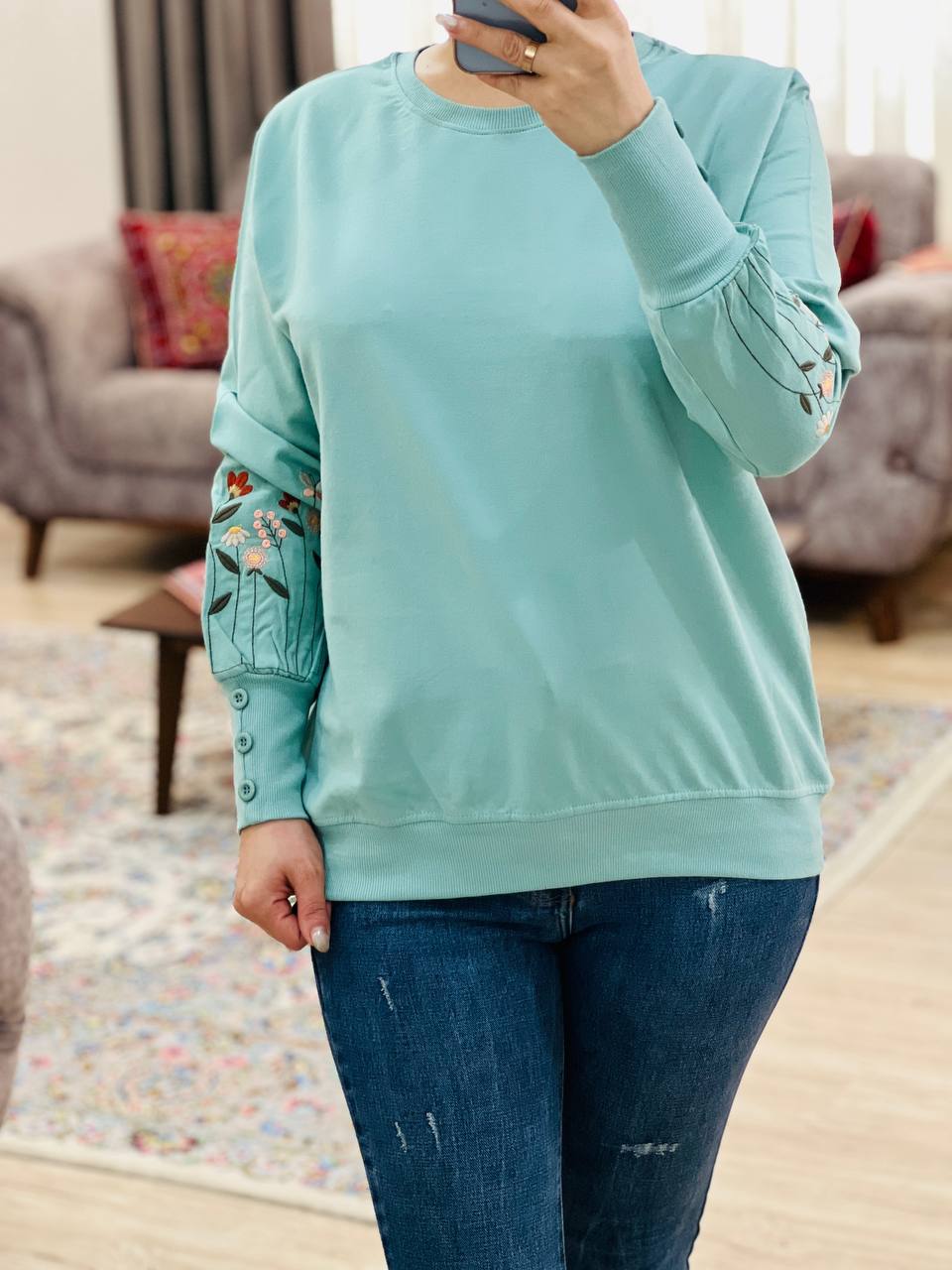 عکس محصول بلور آستین گلدوزی پروانه - شماره 6