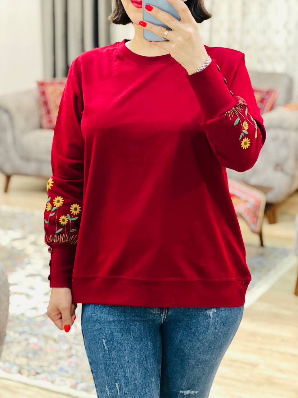 عکس محصول بلوز آستین دکمه آفتابگردان - شماره 1