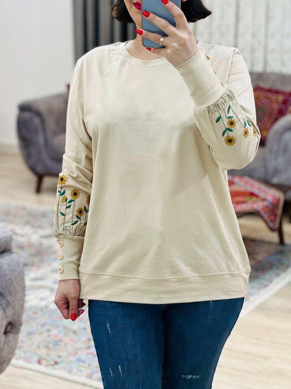 عکس محصول بلوز آستین دکمه آفتابگردان - شماره 8