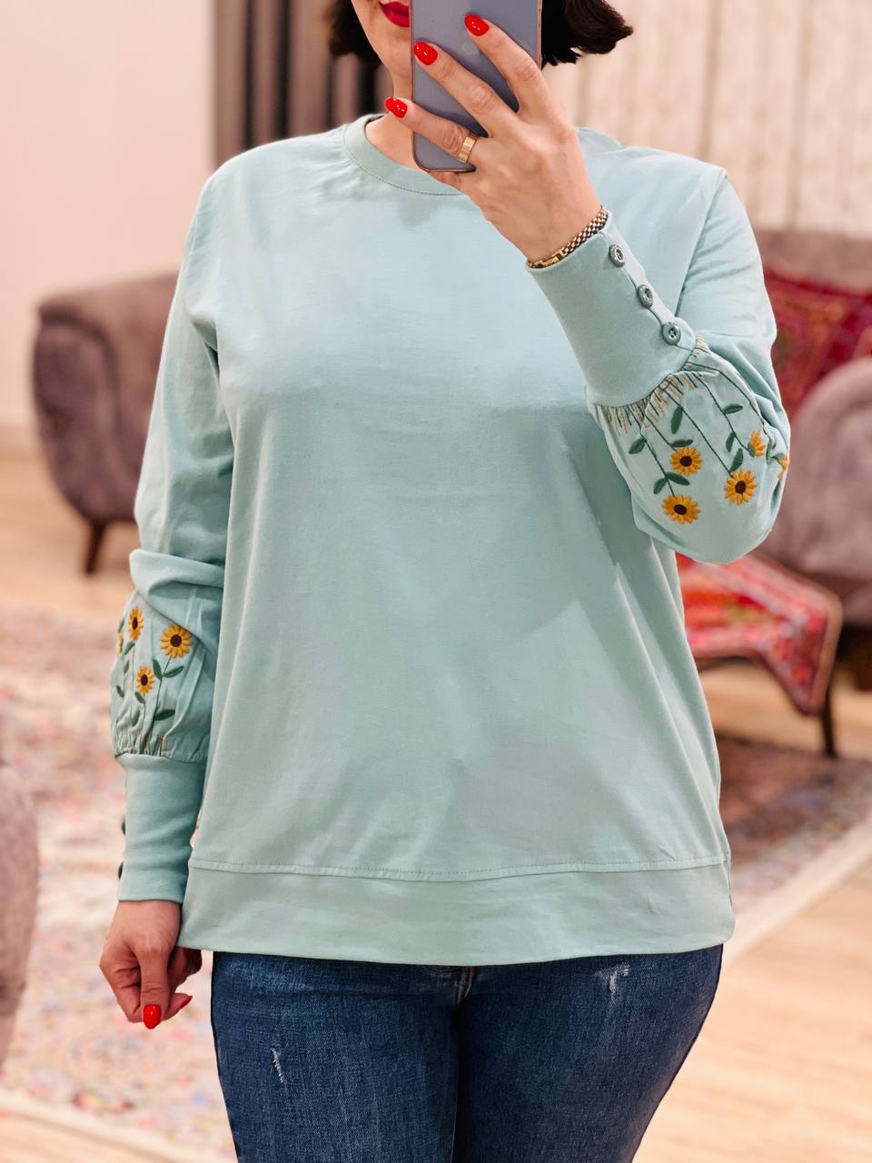 عکس محصول بلوز آستین دکمه آفتابگردان - شماره 3