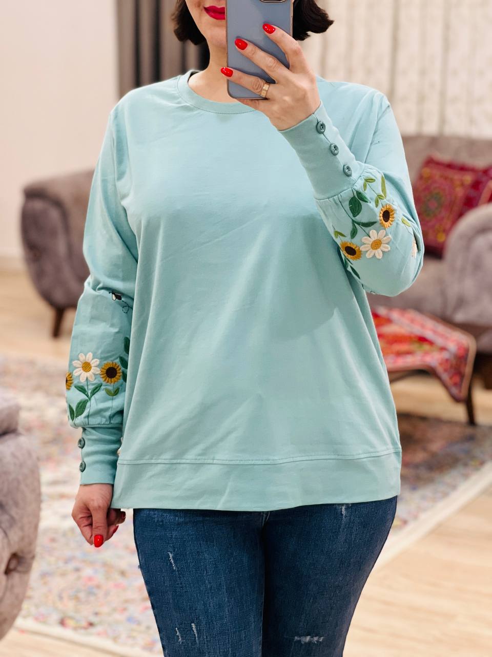 عکس محصول بلوز آستین دکمه پیچک - شماره 4