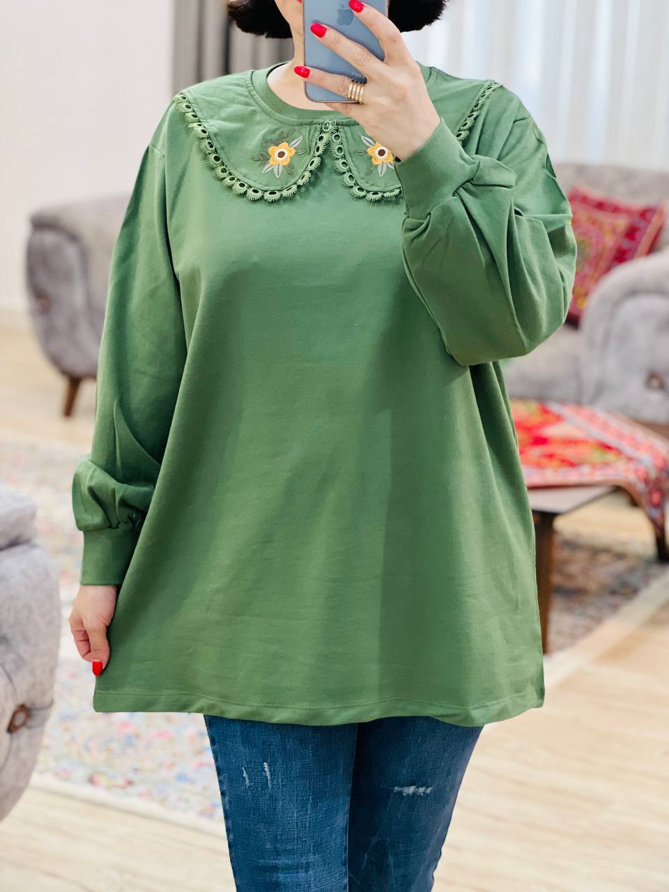 عکس محصول بلوز یقه به به گلبرگ - شماره 9