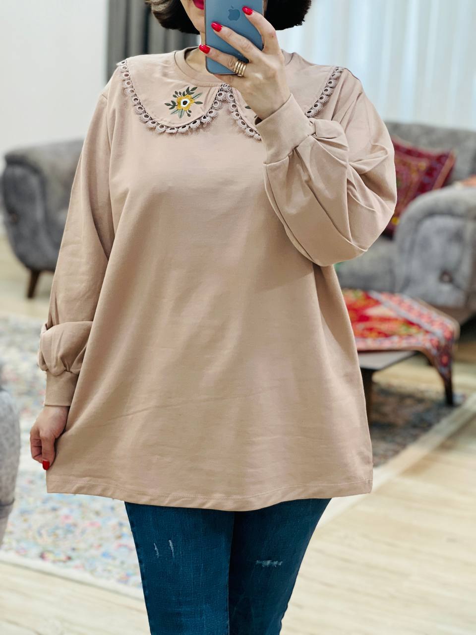 عکس محصول بلوز یقه به به گلبرگ - شماره 8