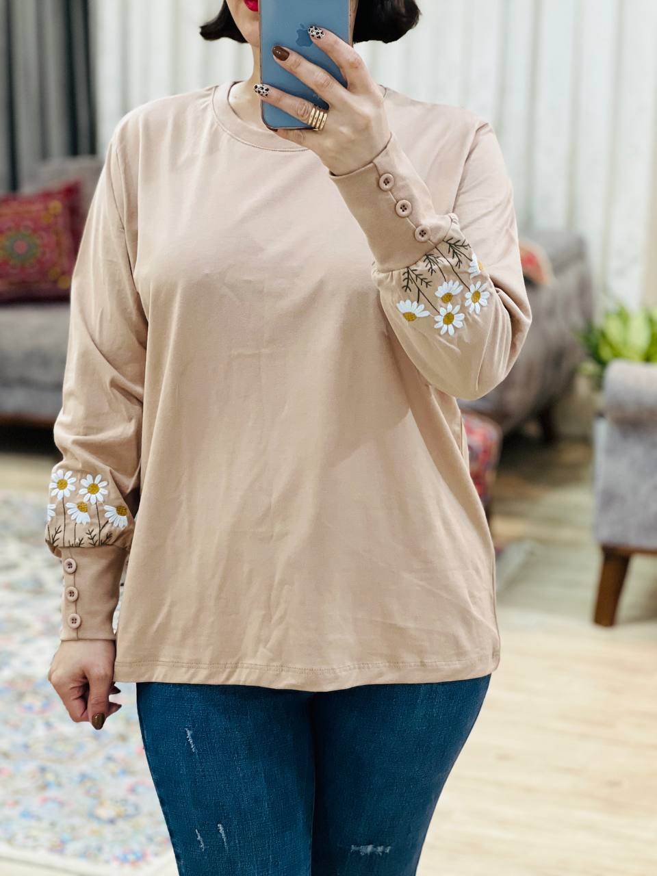 عکس محصول بلوز آستین دکمه مریم - شماره 4