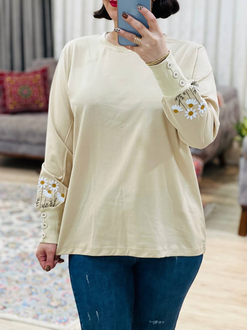 عکس محصول بلوز آستین دکمه مریم - شماره 6
