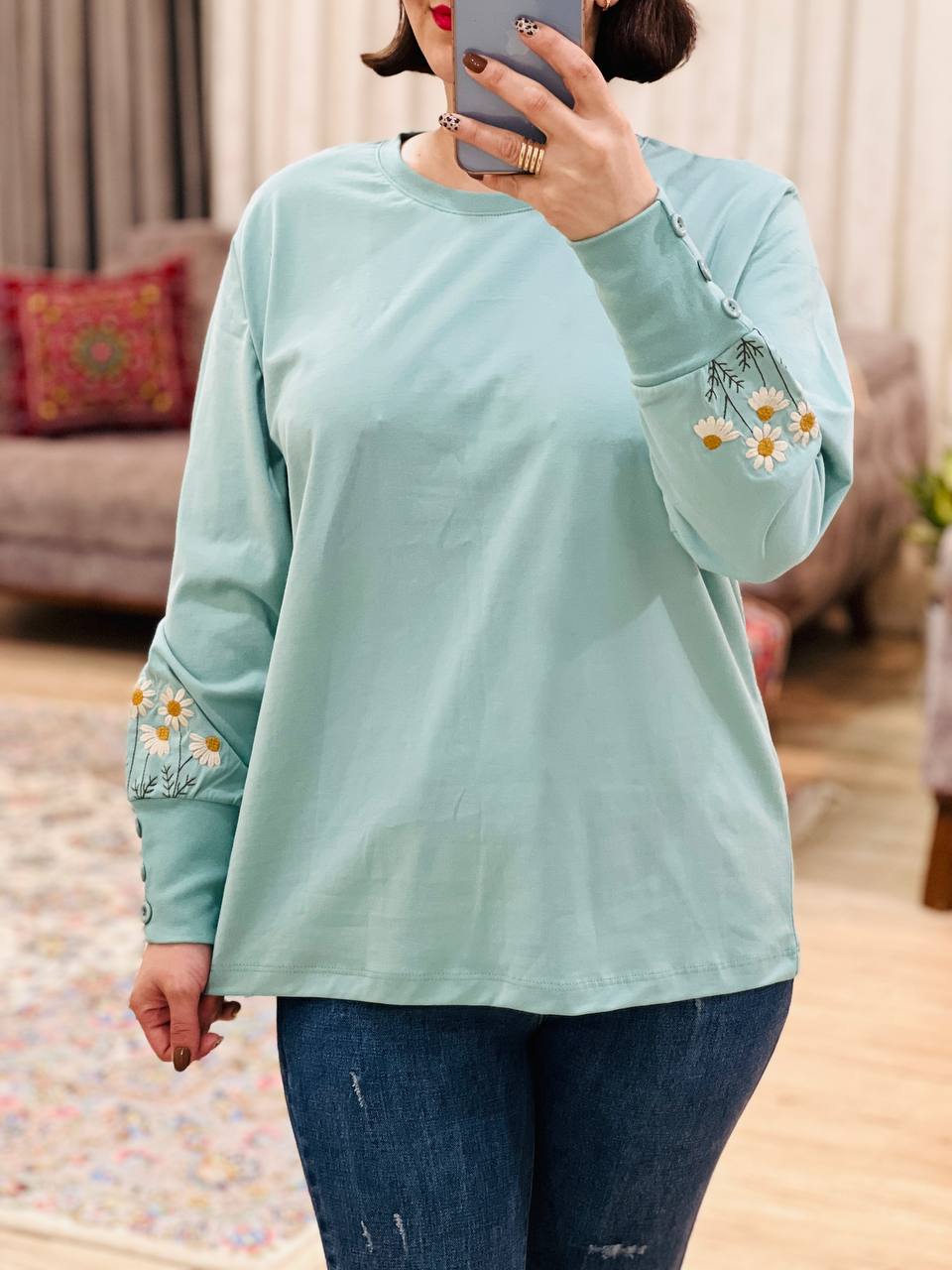 عکس محصول بلوز آستین دکمه مریم - شماره 8