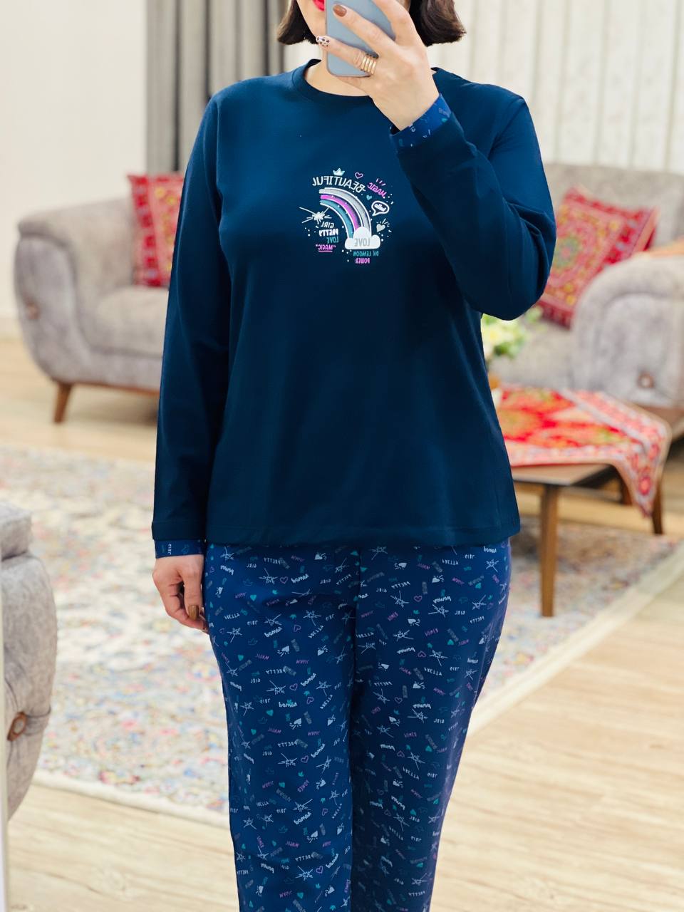 عکس محصول بلوز و شلوار رنگین کمان - شماره 2