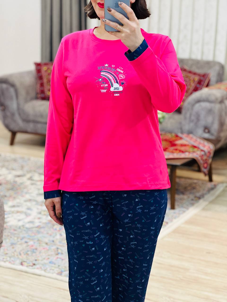 عکس محصول بلوز و شلوار رنگین کمان - شماره 1