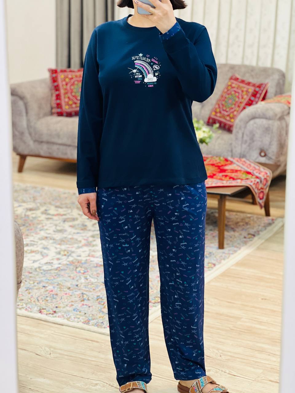 عکس محصول بلوز و شلوار رنگین کمان - شماره 4