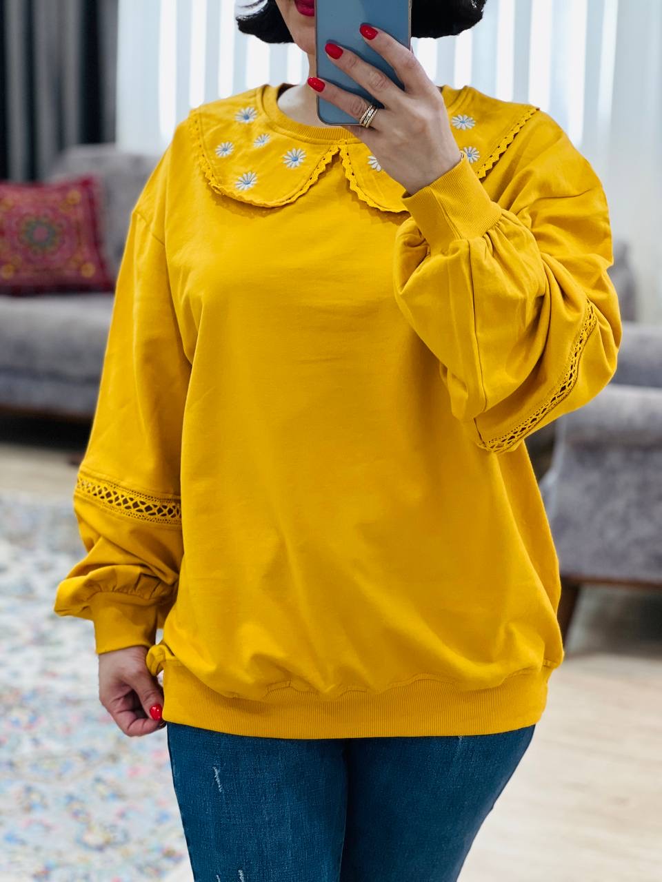 عکس محصول بلوز یقه به به بابونه - شماره 2