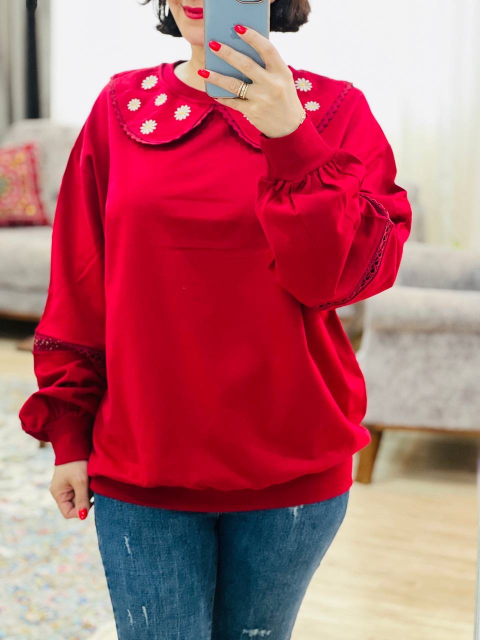 عکس محصول بلوز یقه به به بابونه - شماره 3