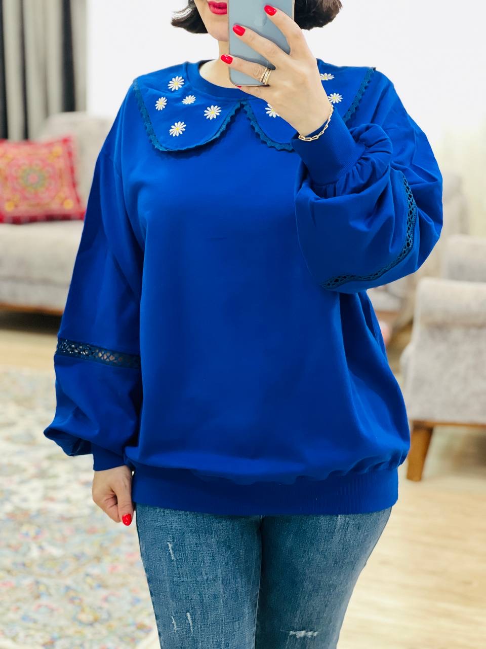 عکس محصول بلوز یقه به به بابونه - شماره 1