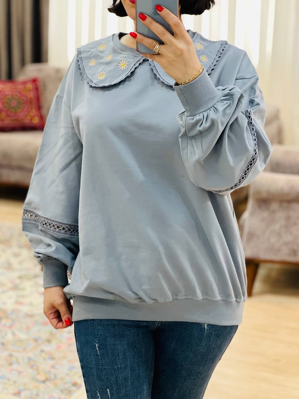 عکس محصول بلوز یقه به به بابونه - شماره 6