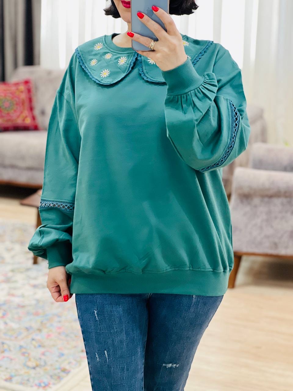 عکس محصول بلوز یقه به به بابونه - شماره 7