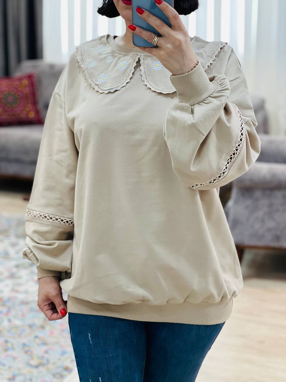 عکس محصول بلوز یقه به به بابونه - شماره 9