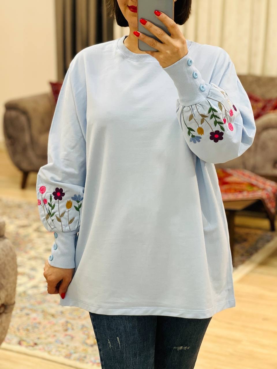 عکس محصول بلوز آستین دکمه نسترن - شماره 1