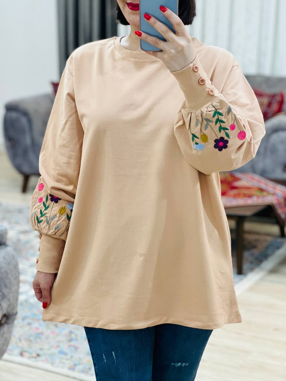 عکس محصول بلوز آستین دکمه نسترن - شماره 6