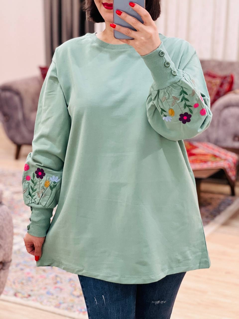 عکس محصول بلوز آستین دکمه نسترن - شماره 5