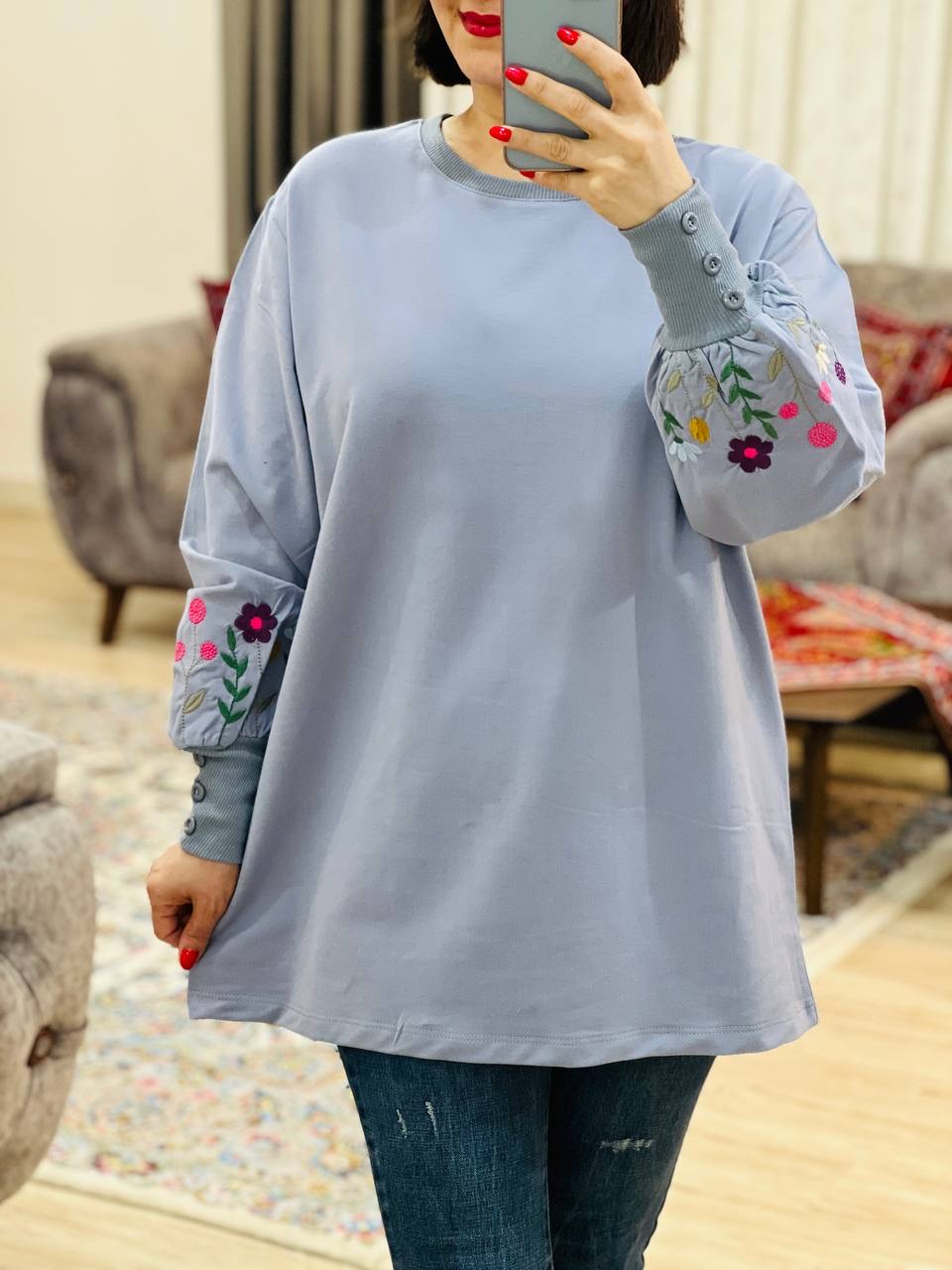 عکس محصول بلوز آستین دکمه نسترن - شماره 8