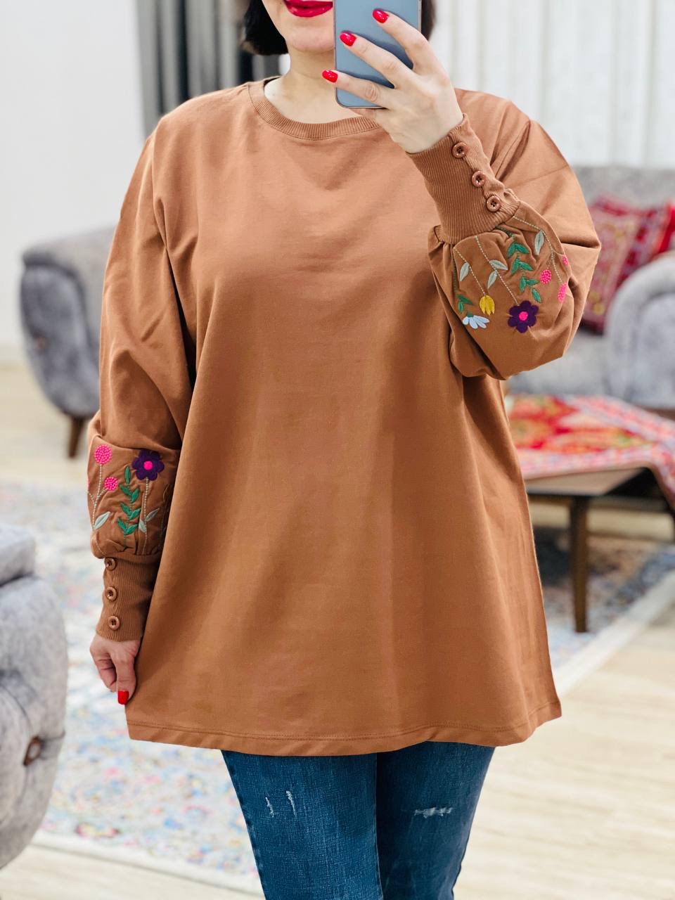 عکس محصول بلوز آستین دکمه نسترن - شماره 9