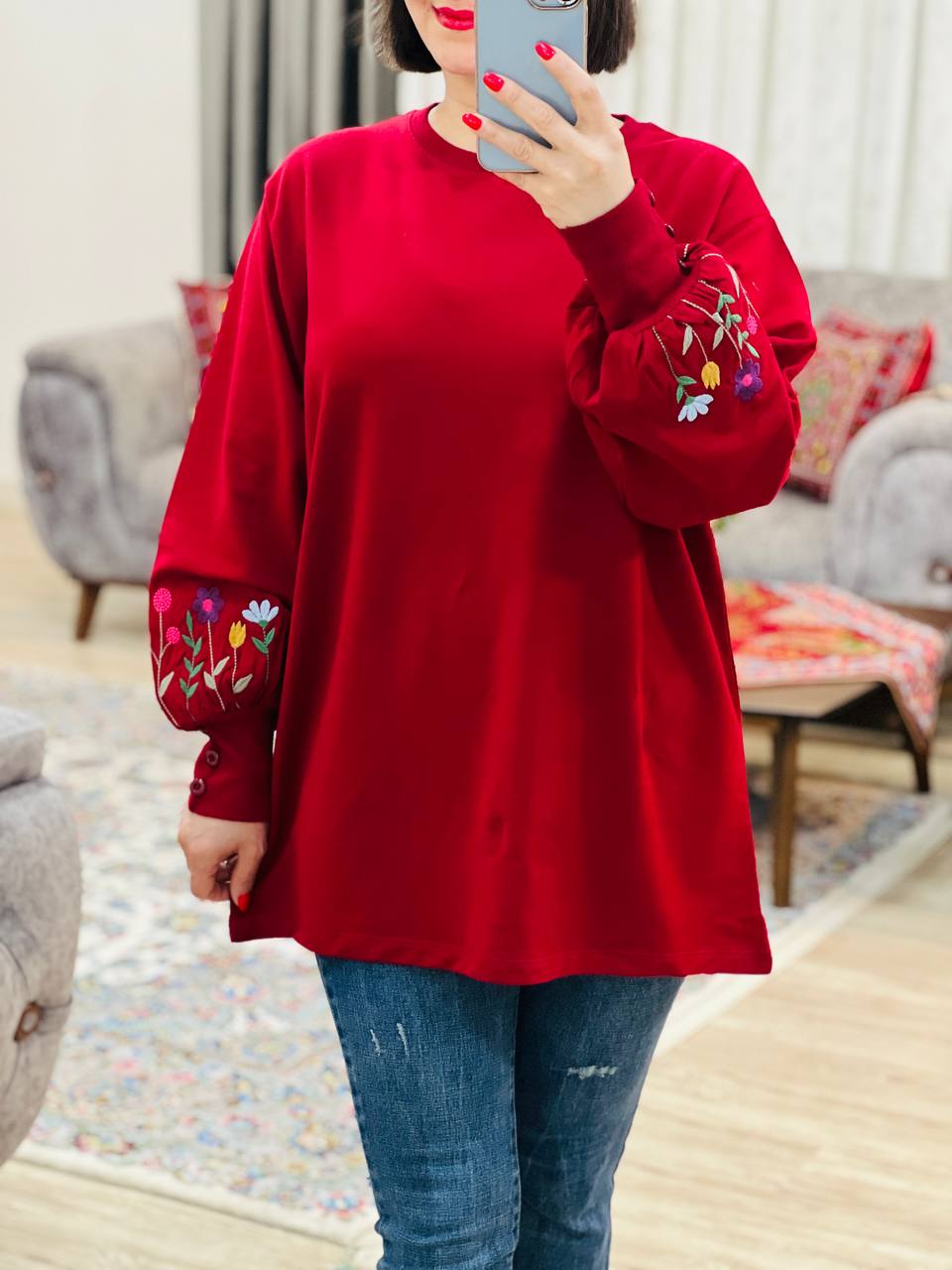 عکس محصول بلوز آستین دکمه نسترن - شماره 11