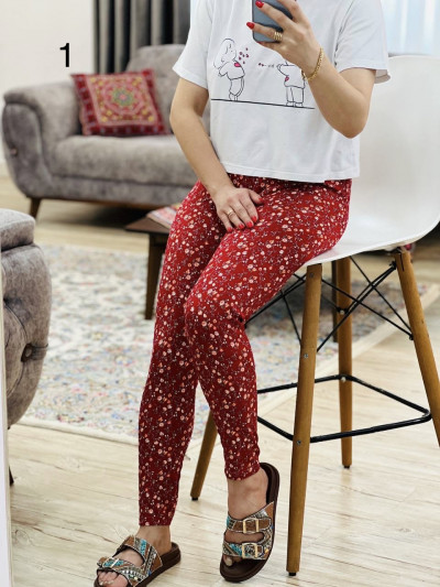 شلوار پنبه کشی گلدار